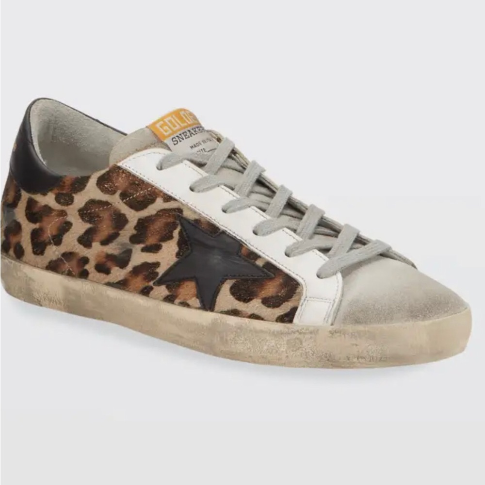 Golden Goose Leopard Calf Hair Sneakers
Worn twice, like new!!  39EU/9B US